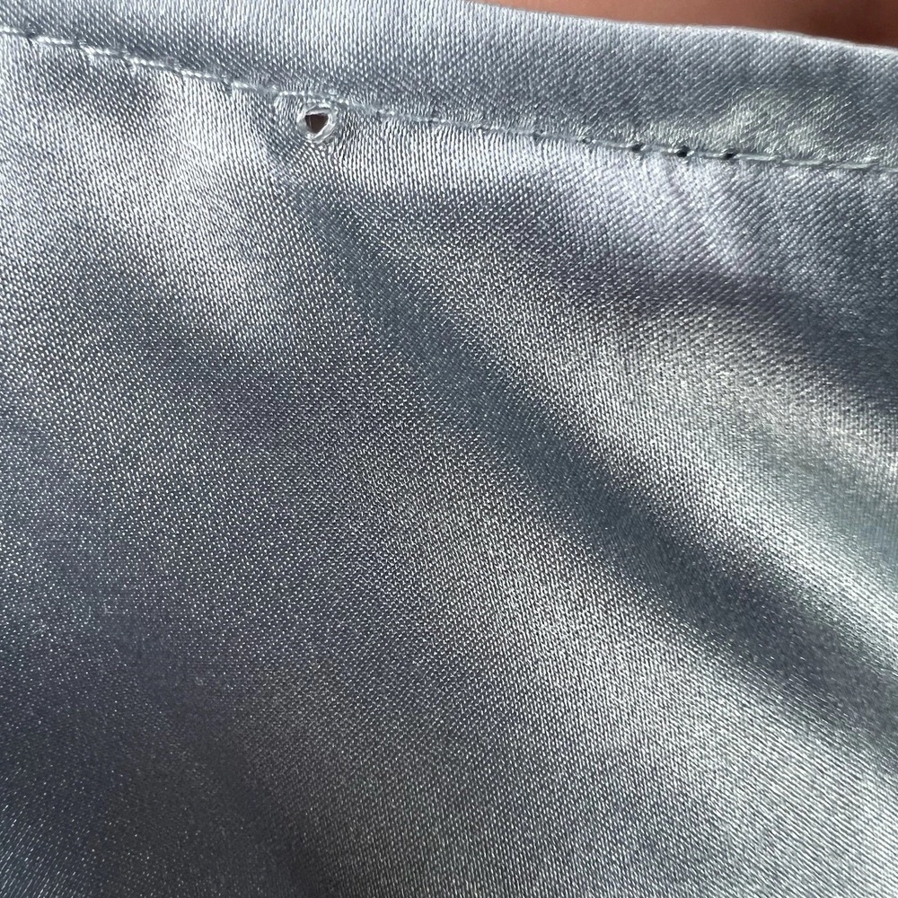 See by‎ Chloe Silk Babydoll Slip Dress Eyelet Blue Y2K Coquette Size 40 US 4 NEW - Picture 12 of 12